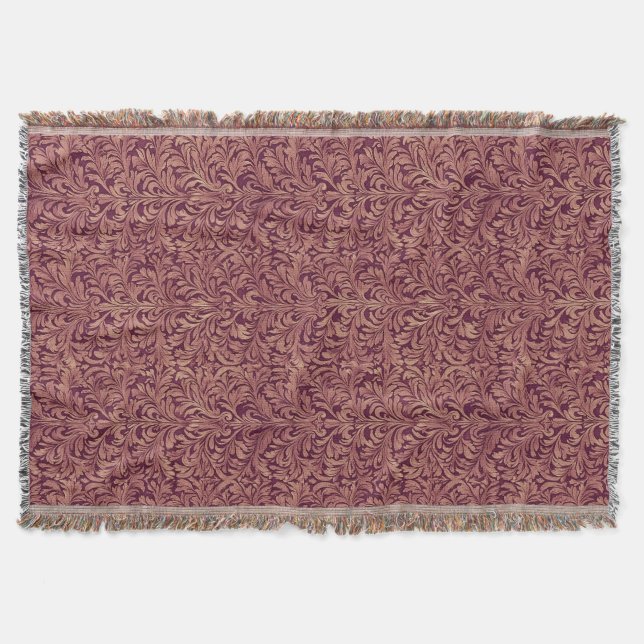 Cobertor Acanthus em Plum  (Frente)