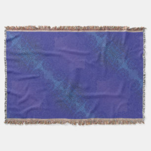 Cobertor Aceitação   Medalhões Blue Indigo Violet Boho