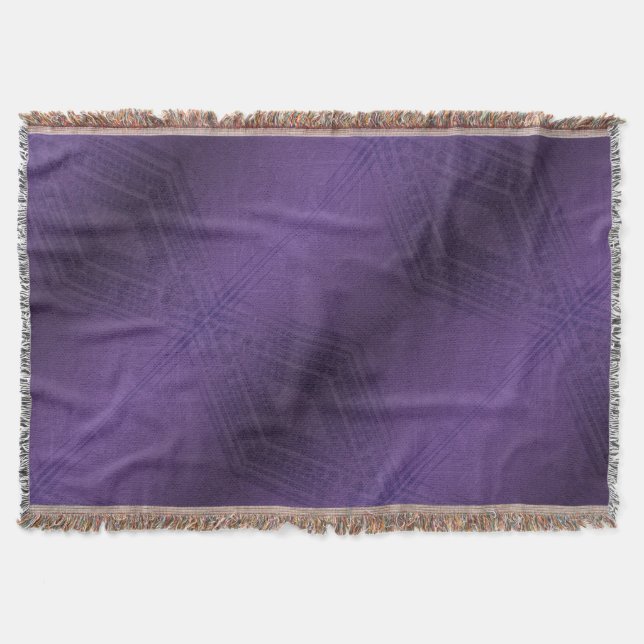 Cobertor Aceitação | Padrão de Boho Eclético Violet (Frente)