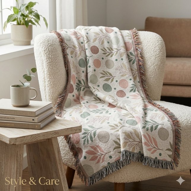 Cobertor Aconchegante com Padrão Clássico de Bolin (Cozy Throw Blanket with Classic Polka Dot Pattern)