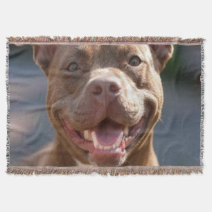 Cobertor Adicionar Foto de Pit Bull Personalizada