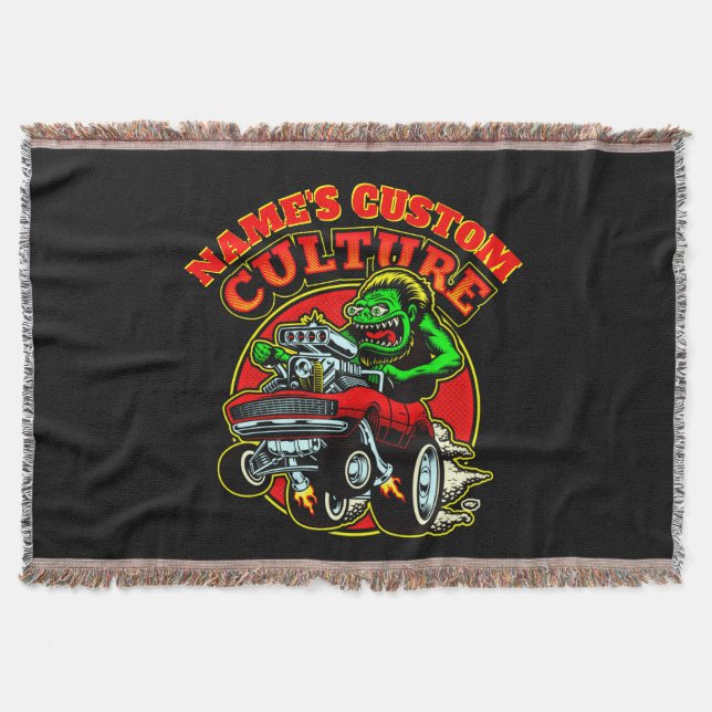 Cobertor Adicionar NOME à Cultura Personalizada Carro de Mú (Frente)