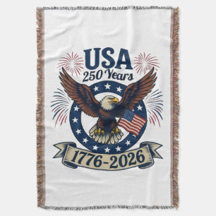 Cobertor Águia Americana Patriótica 250 Anos 1776-2026