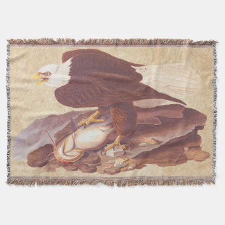 Cobertor Águia Balda Clássica de Audubon com Peixe de Captu