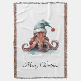 Cobertor Alegria de Natal de Octopus, personalizada