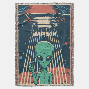 Cobertor Alienígena de OVNI de Nome Personalizado
