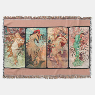 Cobertor Alphonse Mucha, As Quatro Estações (1896)