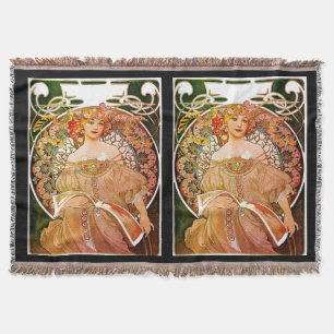 Cobertor Alphonse Mucha Dreaming (Reverie)