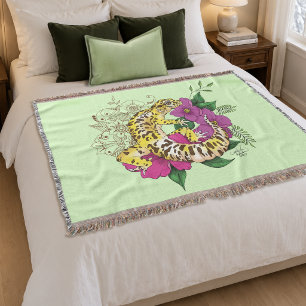 Cobertor Amarelo-leopardo Gecko Verde