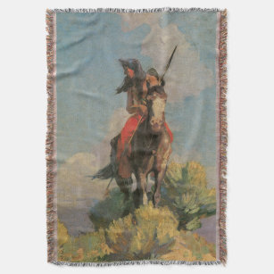 Cobertor Americanos nativos de Vintage, Corvo em Aberto por