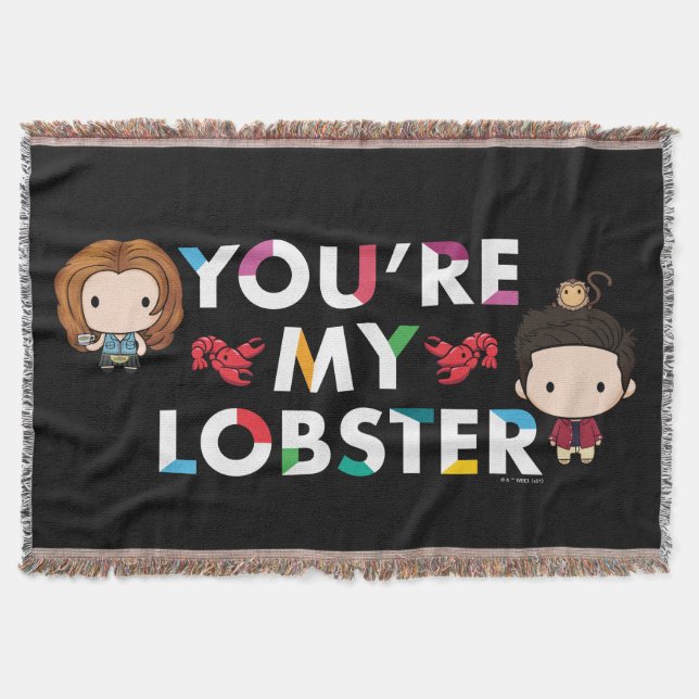 Cobertor AMIGOS™ | Ross & Rachel Lobster Chibi (Frente)