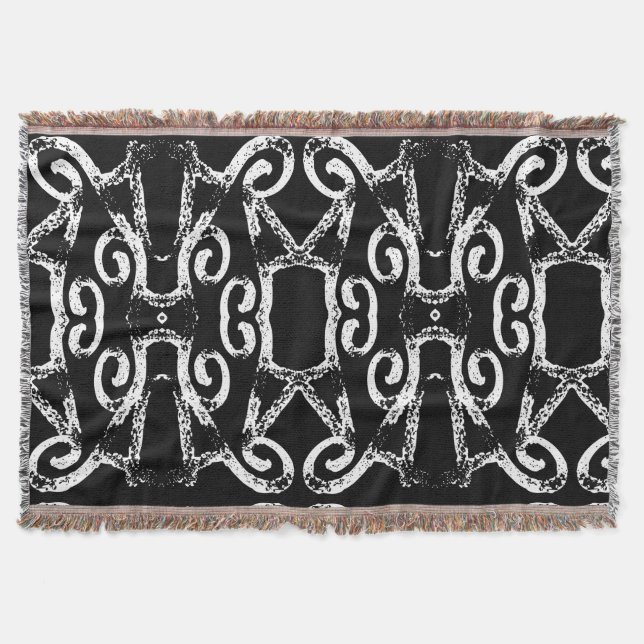 Cobertor Amora Preto e Branco (Frente)