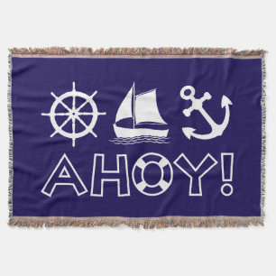 Cobertor Âncora de Veleiro de Roda Ahoy! Branco
