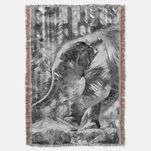 Cobertor AnimalArtBW_Elephant_001