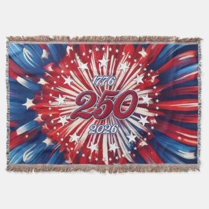 Cobertor Aniversário de 250 anos da América 1776-2026 Fogos