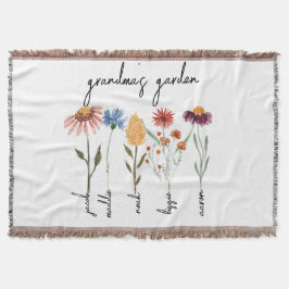 Cobertor Aniversário Personalizado do Jardim da Vovó Person