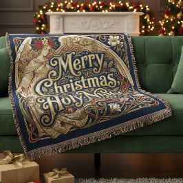 Cobertor Anjo da Bênção da Noite Santa Personalizável