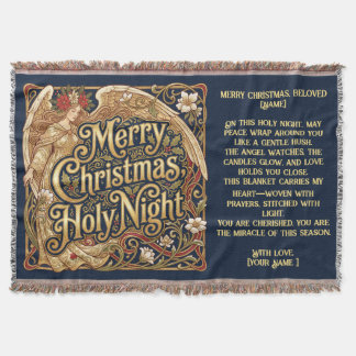 Cobertor Anjo da Noite Santa Personalizável Bênção