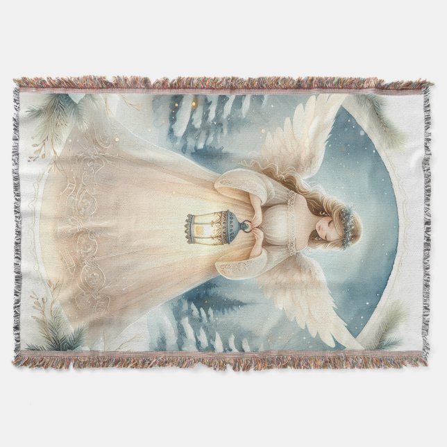 Cobertor Anjo Lanterna Celestial de Inverno da Esperança (Frente)