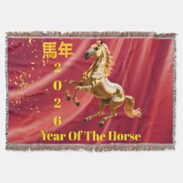 Cobertor Ano Novo Chinês Festivo Personalizado Vermelho e D