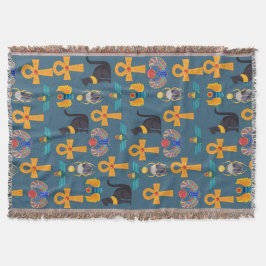 Cobertor Antique Egypt Pattern, Hieroglyphics digital paper