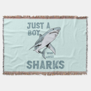 Cobertor Apenas um garoto que ama o Shark Lover