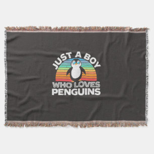 Cobertor Apenas Um Menino Que Ama Pinguins
