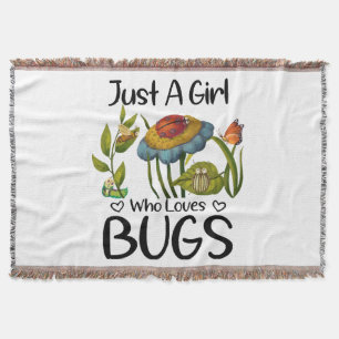 Cobertor Apenas uma garota que ama insetos