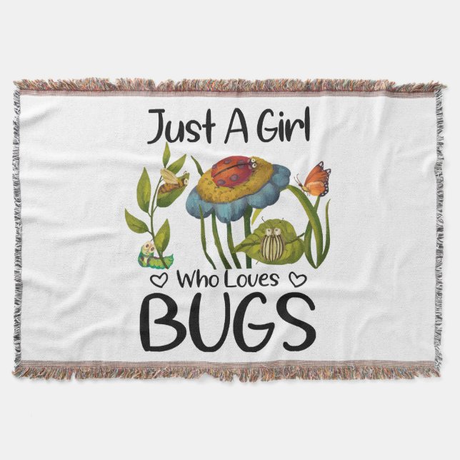 Cobertor Apenas uma garota que ama insetos (Frente)