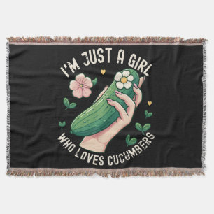 Cobertor Apenas Uma Garota Que Ama Pepinos - Vegetariana En