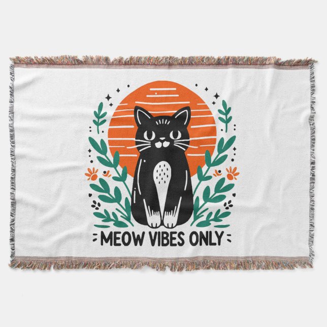 Cobertor apenas vibrações de gato (Frente)