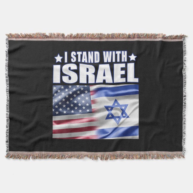 Cobertor Apoio a Israel Eu Estou com Israel  (Frente)