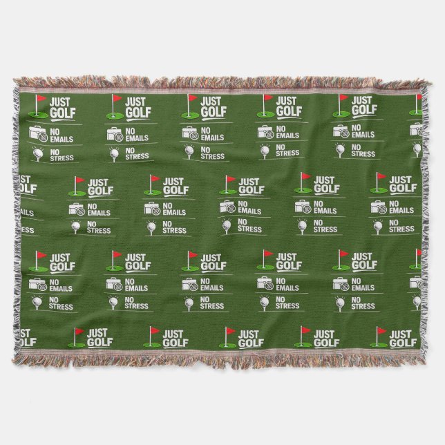 Cobertor Aposentadoria de golfe com bandeira de golfe no ve (Frente)