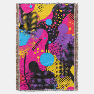 Cobertor Apresentação de cor abstrato no estilo de quadrinh