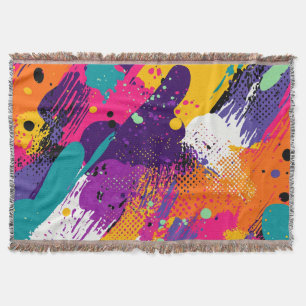 Cobertor Apresentação de cor abstrato no estilo de quadrinh