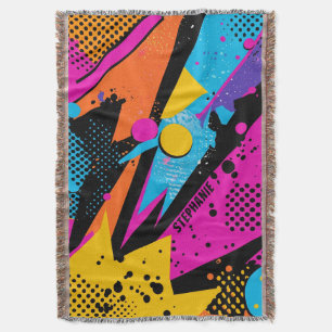 Cobertor Apresentação de cor abstrato no estilo de quadrinh