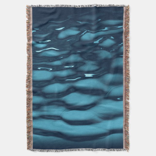 Cobertor Aqua Blue Water Waves (Frente Vertical)