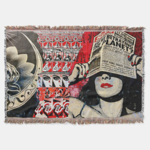Cobertor Aquecimento Global Arte Grafite Marrom e 