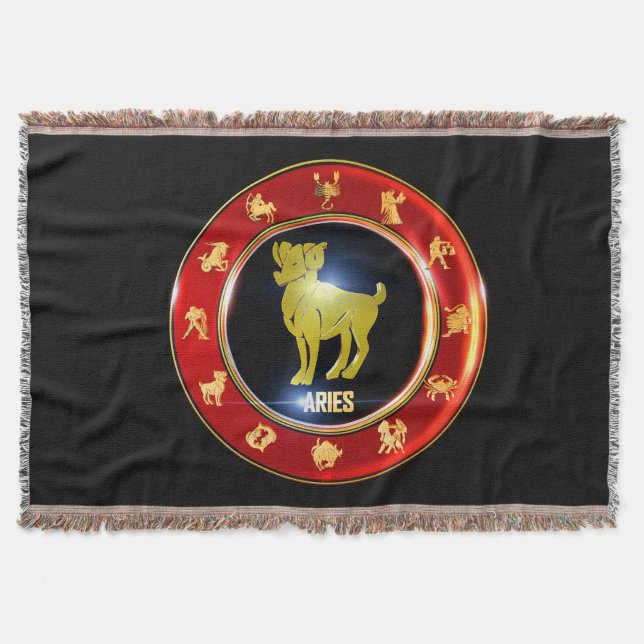 Cobertor Aries Zodiac - Sinal Astrologia (Frente)
