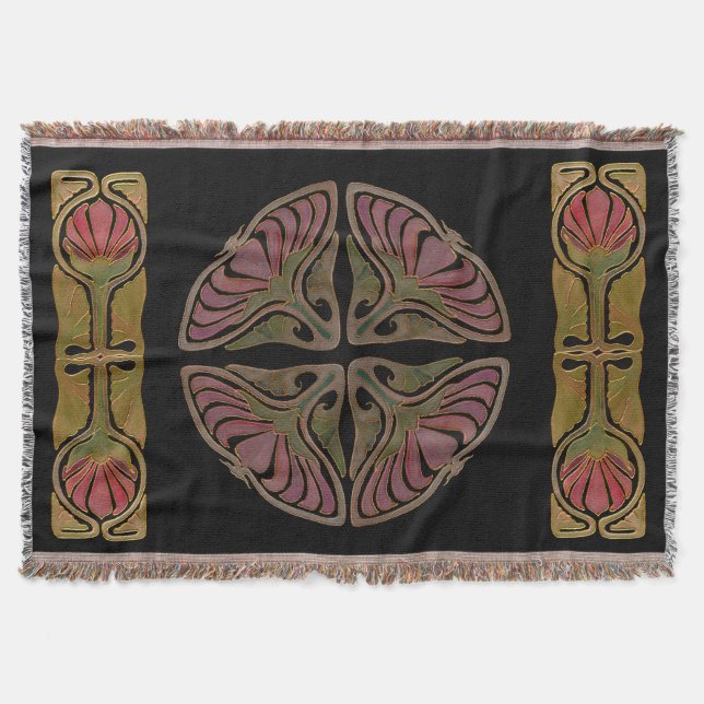 Cobertor Art Deco Inspirações I Jogam Aberto (Frente)