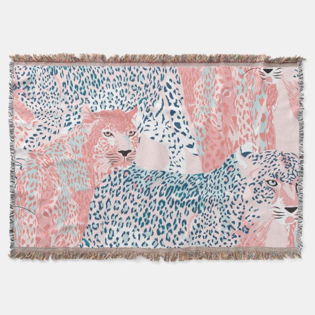 Cobertor Art Leopard Abstrato Animal Standard (Frente)