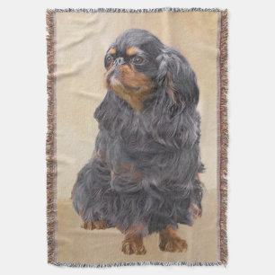 Cobertor Arte Animal Original Pintura Inglesa Toy Spaniel