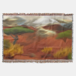 Cobertor Arte de Abstrato do Outback Dawn australiano