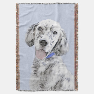 Cobertor Arte de Cão de Pintura de Belton, Setter Azul