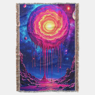 Cobertor Arte do Planeta Cósmico Gotejante