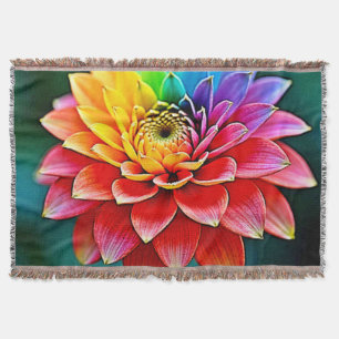 Cobertor Arte do Sonho Petal do Arco-Íris Vibrante