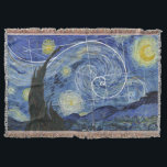 Cobertor  Arte Encontra Matemática, Van Gogh Conhece Placa<br><div class="desc">Vincent van Gogh encontra Leonardo Fibonacci. Espiral Fibonacci sobreposta a elementos da famosa pintura de van Gogh.</div>