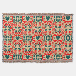 Cobertor Arte Floral Abstrata Boho