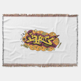 Cobertor Arte grafite desenho à mão