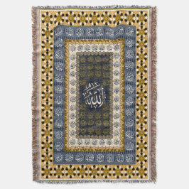 Cobertor Arte Islâmica Geométrica Caligrafia Nomes de Allah